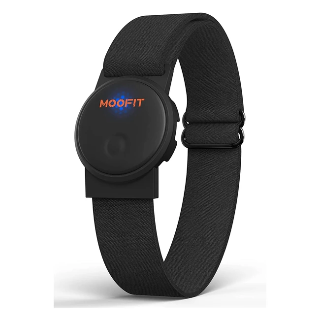 Brazalete Monitor de Frecuencia Cardiaca Bluetooth MOOFIT HW401 IP67 Impermeable Compatible con Wahoo Zwift Strava Elite HRV - Sensor Óptico Preciso y Batería de Larga Duración