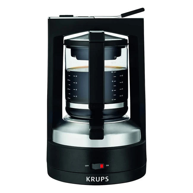 Krups KM 4689 Kaffeemaschine - 1L Fassungsvermögen, Edelstahl-Design, Dauerfilter, für 8-12 Tassen Kaffee