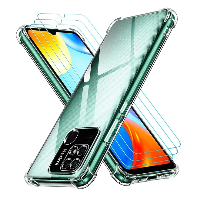 Funda iVoler para Xiaomi Redmi 10C con cristal templado y proteccin antichoque