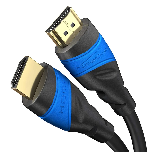 Cble HDMI 4K KabelDirekt 5m HighSpeed avec Ethernet pour une exprience Ultra