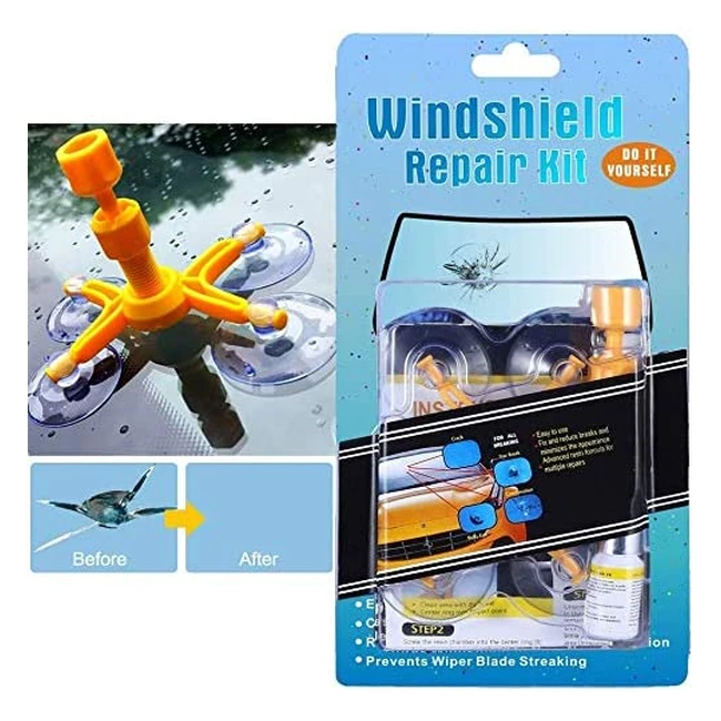 Kit de Reparación de Parabrisas para Automóvil - Repara Grietas y Astillas - Fácil y Rápido