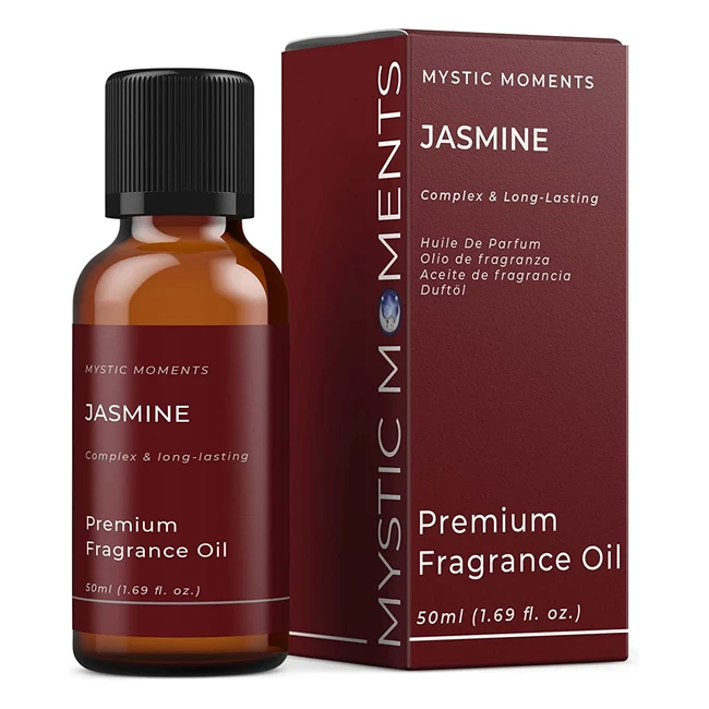 Mystic Moments Jasmine Fragrance Oil - 50ml - Soaps, Candles, Bath Bombs, Oil Burners, Diffusers, Skin & Hair Care