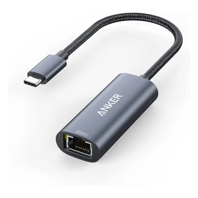 Anker USB-C to Ethernet Adapter - High-Speed 25Gbps, Compatible with MacBook Pro, MacBook Air, iPad Pro, XPS - Lightweight and Portable