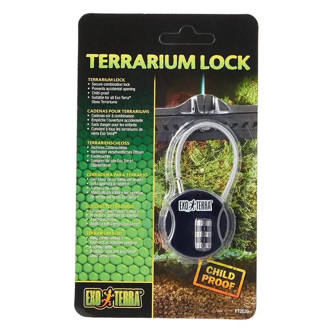 Lucchetto Exo Terra con combinazione per terrari - Sicurezza garantita