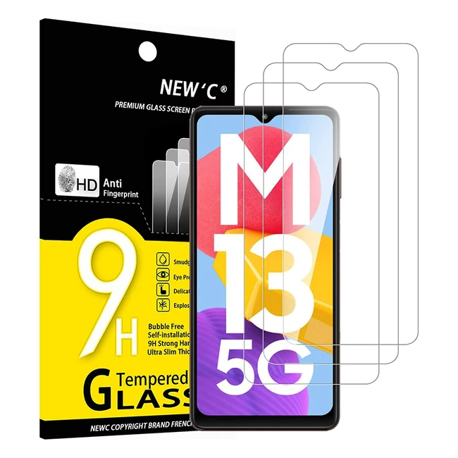 Protector pantalla Samsung Galaxy M13/M23 5G, cristal templado 9H, ultra transparente y resistente