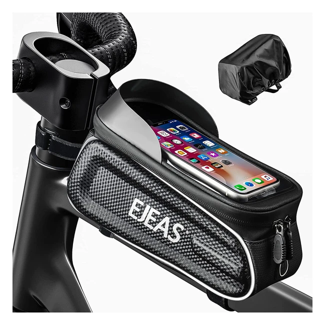 Bolsa de bicicleta Ejeas para móvil de hasta 7 pulgadas, impermeable y con pantalla táctil TPU