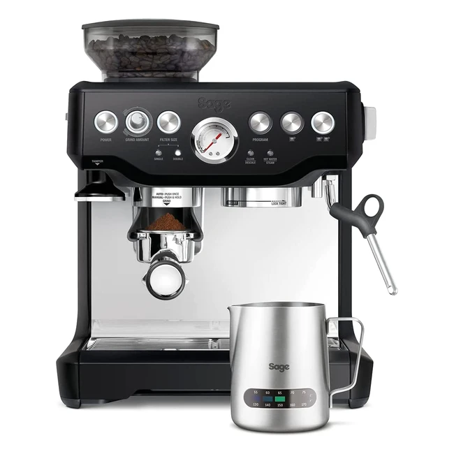 Sage Barista Express Espresso Machine SES875BTR - Bean-to-Cup - Black Truffle - 4 Key Formula