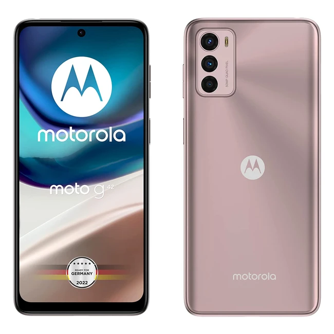 Motorola Moto G42 Smartphone - 64 FHD Display, 50MP Camera, 128GB Storage, 5000mAh Battery - Metallic Rose