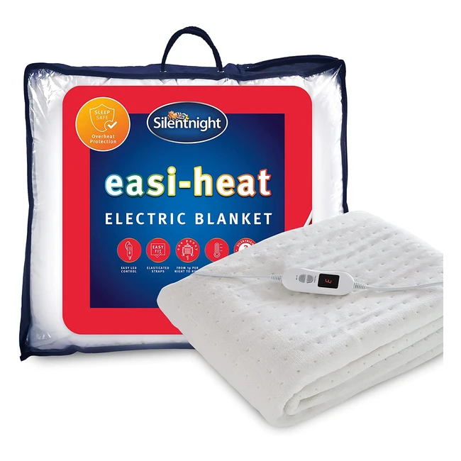 Silentnight Easi Heat Electric Blanket - Ultra Fast Heat Up Full Mattress Cover