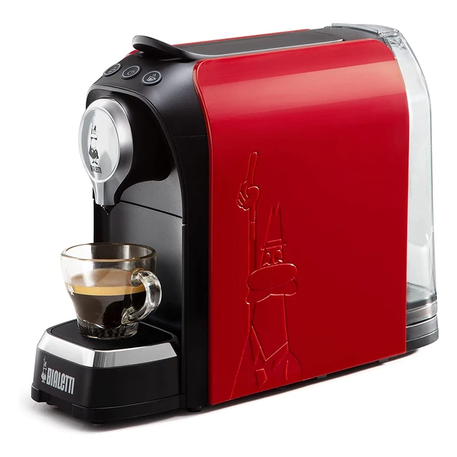 Bialetti Macchina da Caffè Espresso Elettrica per Capsule in Alluminio 1200W 0.7L - Rosso