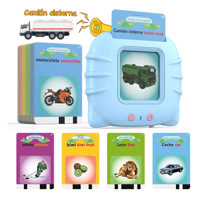 Tarjetas Didácticas Montessori para Niños de 2 a 6 Años - 112 Tarjetas con Animales, Frutas, Vehículos y Más