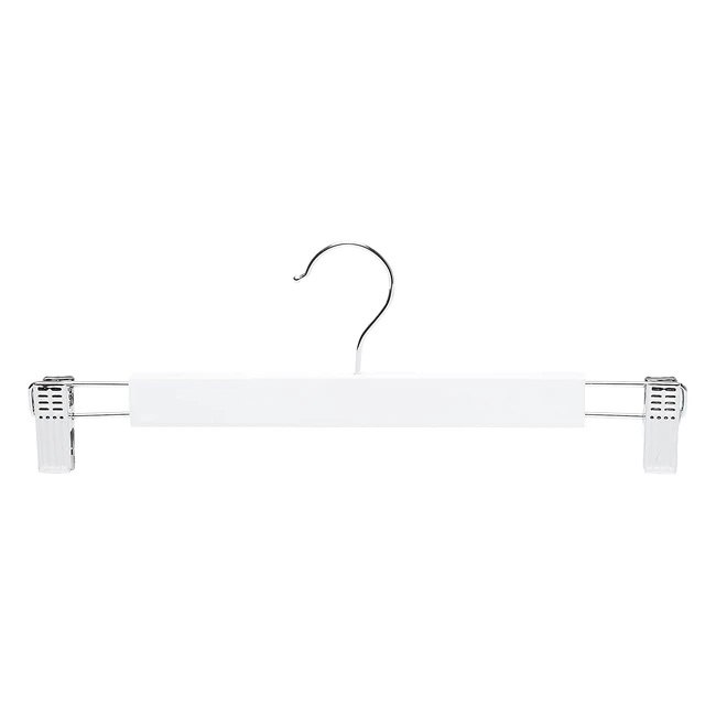 Lot de 10 cintres en bois avec pinces pour pantalons et jupes - Amazon Basics