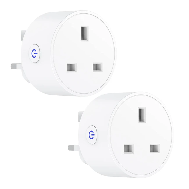Eightree Smart WiFi Plugs - Alexa, Google Home, SmartThings Compatible - Timer Function - 2 Pack