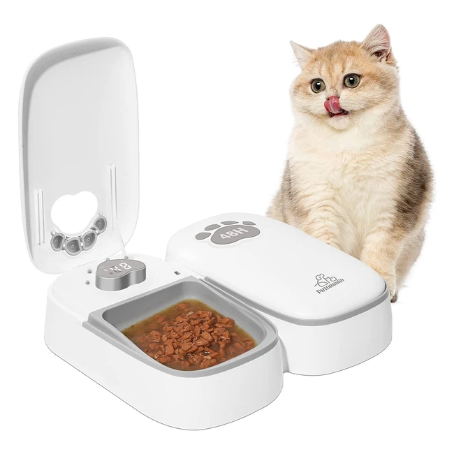 Petnessgo Automatic Cat Feeder with Timer & Portion Control - 48 Hour Timed, Tamper-Resistant Design, LED Display
