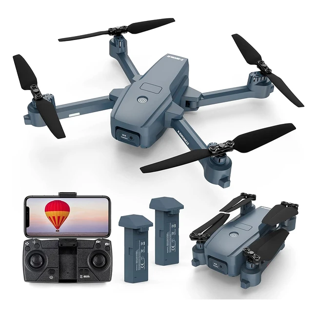 Dron X15 Plegable Profesional con Cámara 4K y 2 Baterías - 120° Gran Angular, WiFi 5GHz, FPV, Posicionamiento Óptico - ¡Vuela hasta 26 min!
