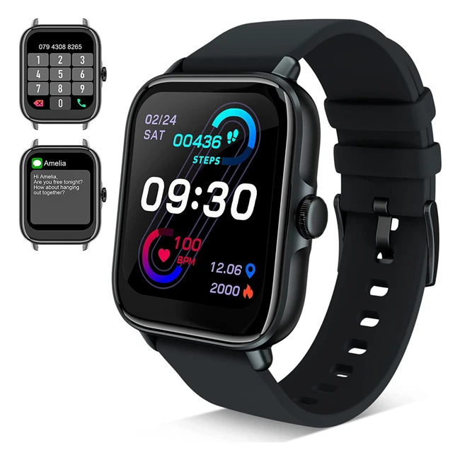 Smartwatch con llamadas y WhatsApp - Reloj inteligente para deporte y salud - Compatible con Android e iOS - IP67 impermeable