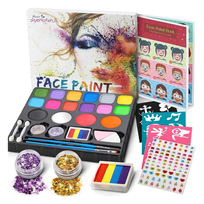 Maquillaje para Carnaval Jojoin - 16 colores y accesorios