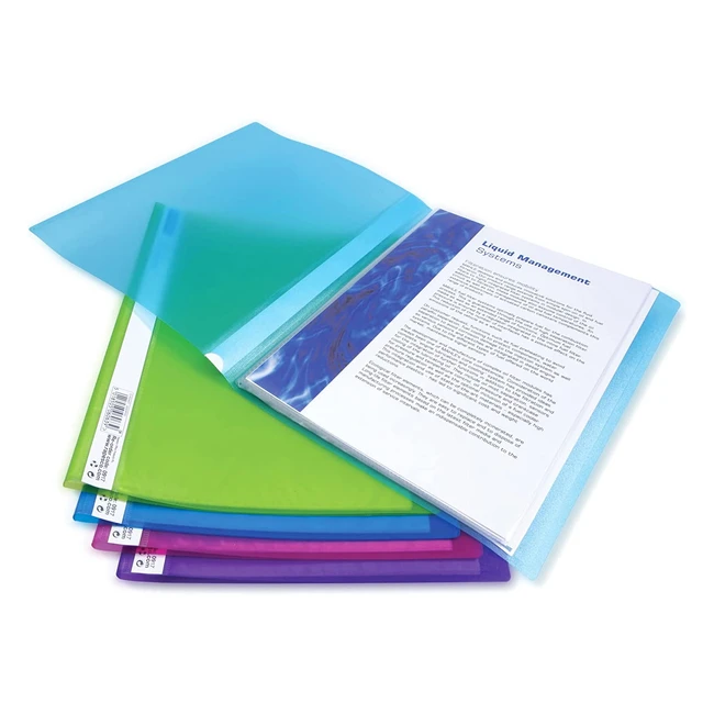 Rapesco A4 Flexi Display Book - 20 Pockets - Pack of 10 - Assorted Colors