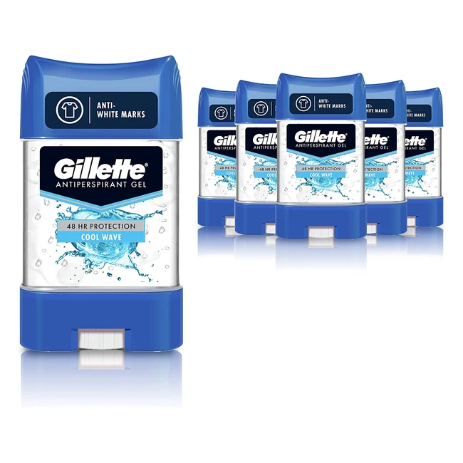 Gillette Men's Antiperspirant Deodorant Gel - 48Hr Sweat & Odor Protection, Cool Wave