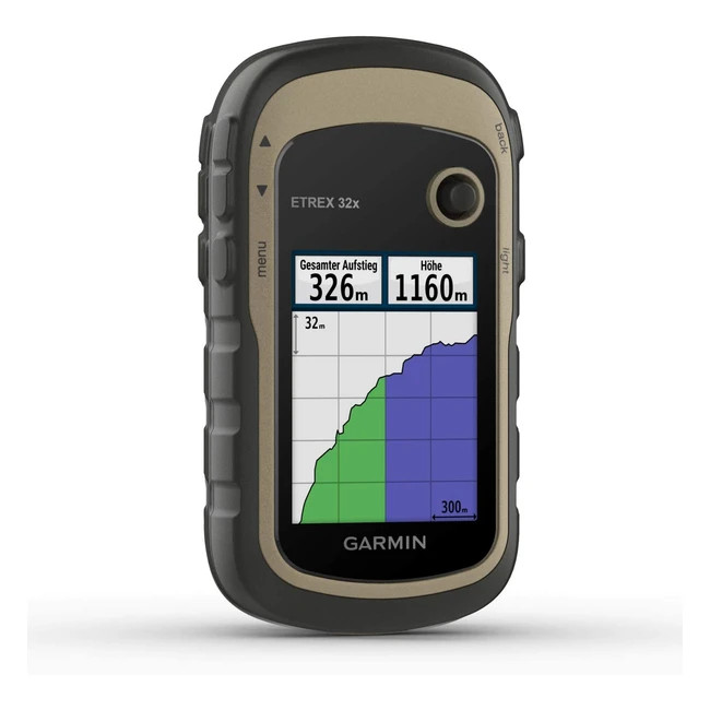 Garmin eTrex 32x - Robustes, wasserdichtes GPS-Outdoornavi mit TopoActive, 3-Achsen-Kompass und 25 Std. Akkulaufzeit