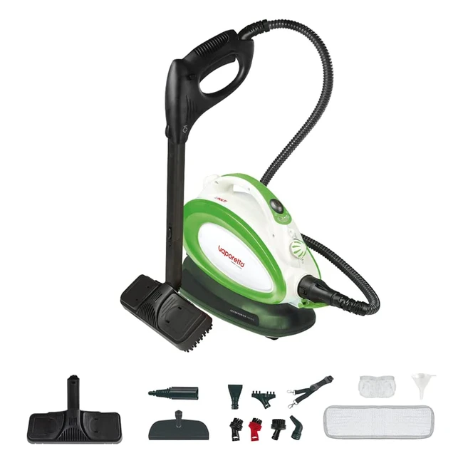 Polti Vaporetto Handy 25 Plus Steam Cleaner - Kills 99.99% of Germs & Bacteria (35 Bar) - White/Green