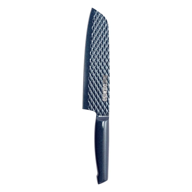 Couteau Santoku Blue Diamond Sharp Stone en inox 18cm - Résistant au lave-vaisselle