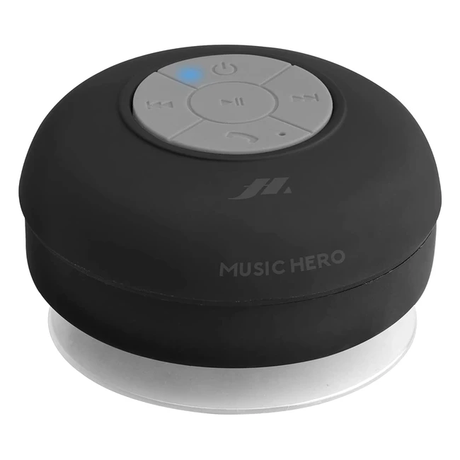 Haut-parleur 3W étanche avec ventouse pour musique et appels - Microphone intégré et mains libres