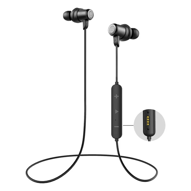 Soundpeats Q35HD Bluetooth Neckband Earbuds - IPX8 Waterproof In-Ear Stereo Head