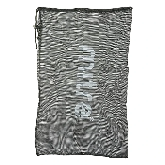 Mitre Black Mesh Ball Sack - Holds 10 Balls, Quick-Drying & Secure Closure