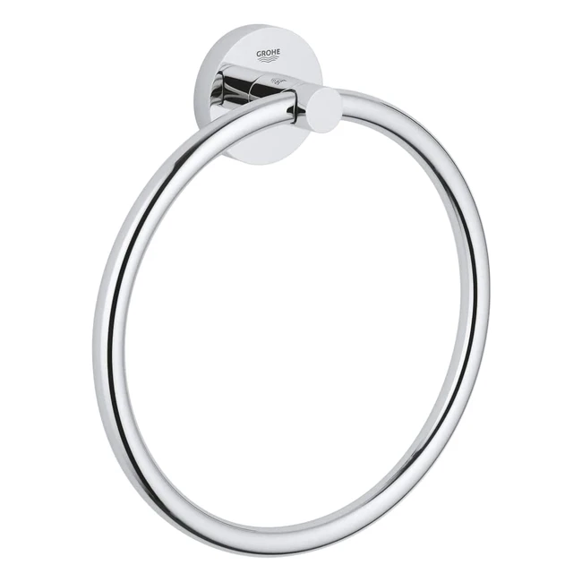 GROHE Essentials 40365001 Handtuchring - Silber verdeckte Befestigung Metall