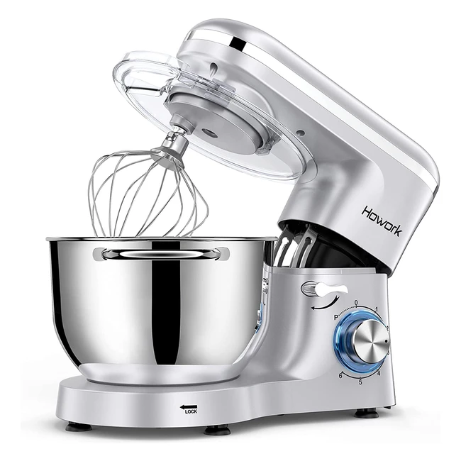 Impastatrice Howork 1500W: Robot da Cucina Planetaria con Ciotola in Acciaio Inox da 62L
