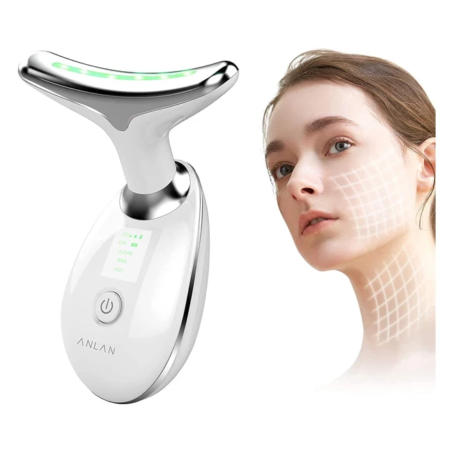 Anlan Anti-Wrinkle Face Massager with 3 Modes and 45C Heat for Skin Tightening and Neck Lifting