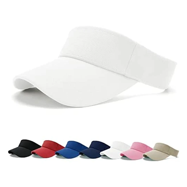 Blurbe Sun Visor Cap - UV Protection, Anti-Sweat, Ponytail Holder, Adjustable - Ideal for Sports and Outdoor Activities