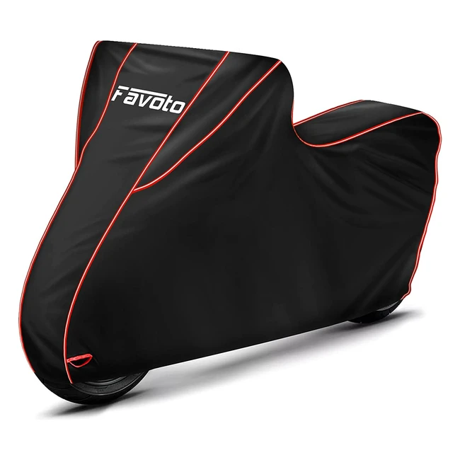 Telo Coprimoto Impermeabile 300D Oxford con Rivestimento PU e Cuciture Termosaldate - 245x105x125cm - Rosso/Nero