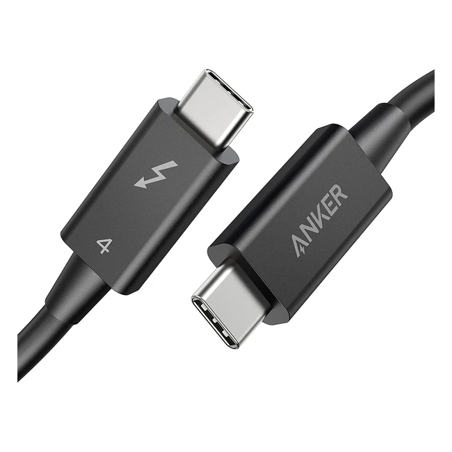 Anker Thunderbolt 4 Kabel - 70cm, 8K Display, 40 Gbps, 100W, USB-C auf USB-C Ladekabel, kompatibel mit MacBook, iPad Pro, Hubs & Docks - Intel Thunderbolt zertifiziert