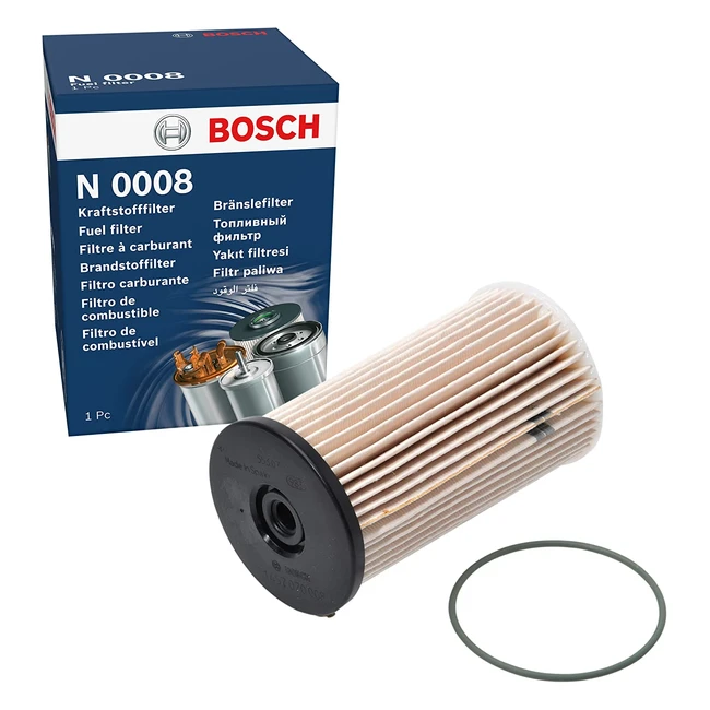 Filtro disel Bosch N0008 para vehculos - Resistente al calor presin y l