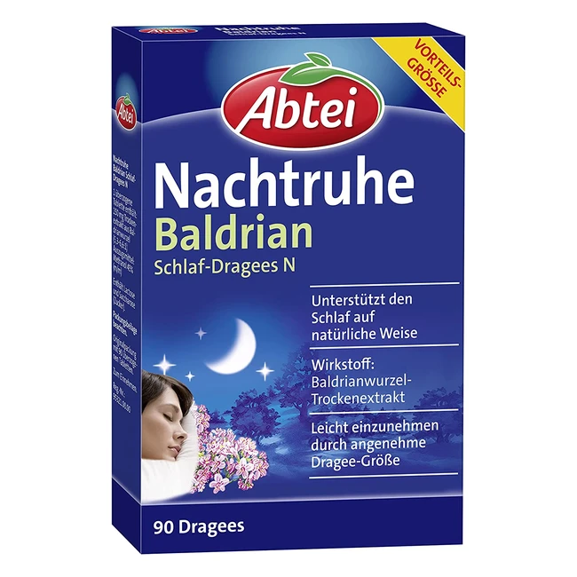 Abtei Valerian Nights Sleep Dragees N - Für gesunden Schlaf und gegen Nervosität - 90 Dragees