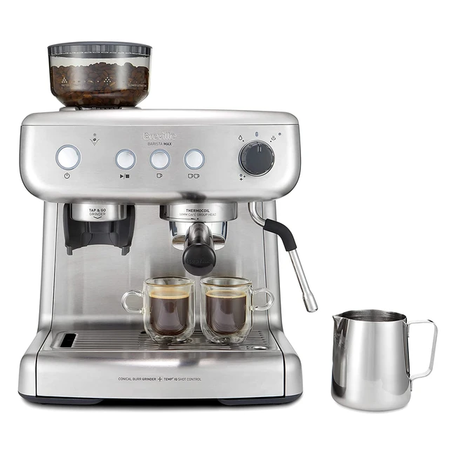 Breville Barista Max: Macchina per Caffè Espresso con Pompa Italiana 15 Bar e Capacità di 2,8 L