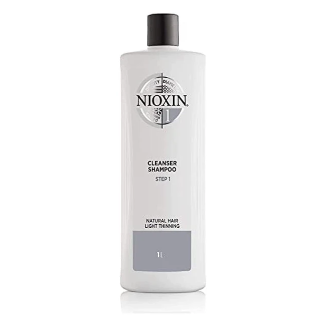 Nioxin Shampoo Sistema 1 per Capelli Naturali Leggermente Assottigliati - Formato Convenienza 1L