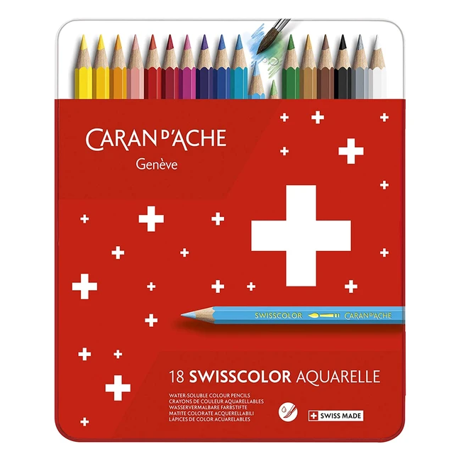 Crayons de couleur aquarellables Caran dAche 1285718 - Idal pour les artistes