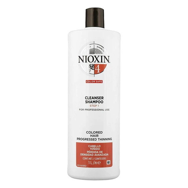 Nioxin Shampoo Sistema 4 per Capelli Colorati Assottigliati - Formato Convenienz
