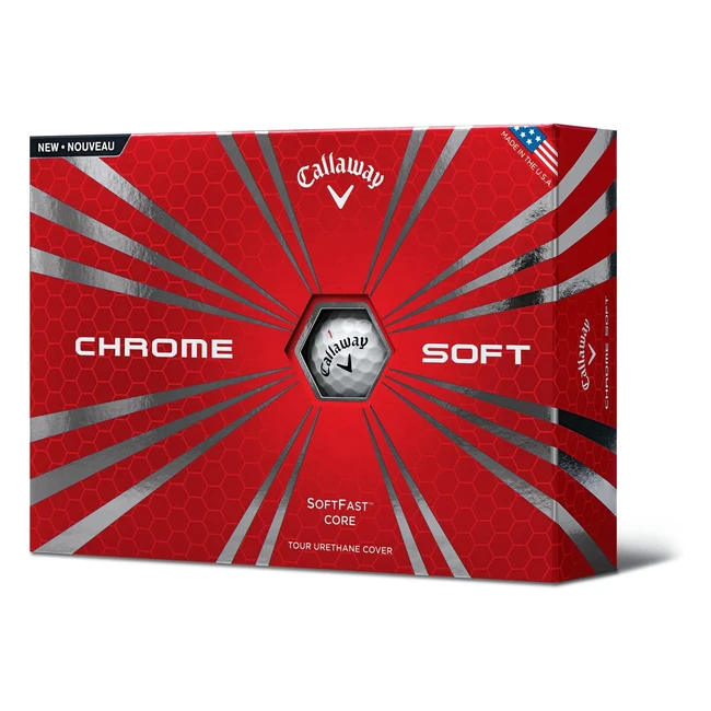 Callaway Chrome Soft Golf Balls - Prior Generation (1 Dozen) - Softest Feel, Maximum Distance, Dura Spin Cover