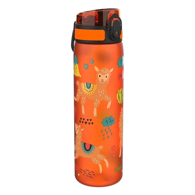Slim Ion8 Water Bottle - BPA Free - 600ml - Leak Proof - Llamas Design