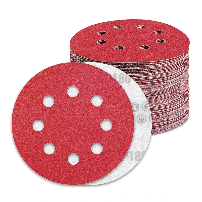 Disques Abrasifs 125mm Grain 180 - 100 Pièces - Ponçage Efficace