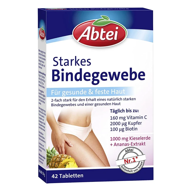 Abbey Connective Tissue - 2oz - 42 Tablets - Strong Nutrient Complex for Healthy Skin & Connective Tissue