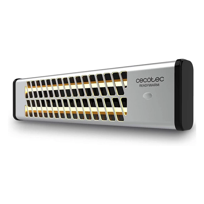 Radiateur mural halogène Cecotec Ready Warm 7000 - 1200W - 2 niveaux de chauffe - Angle de radiation réglable - IP24