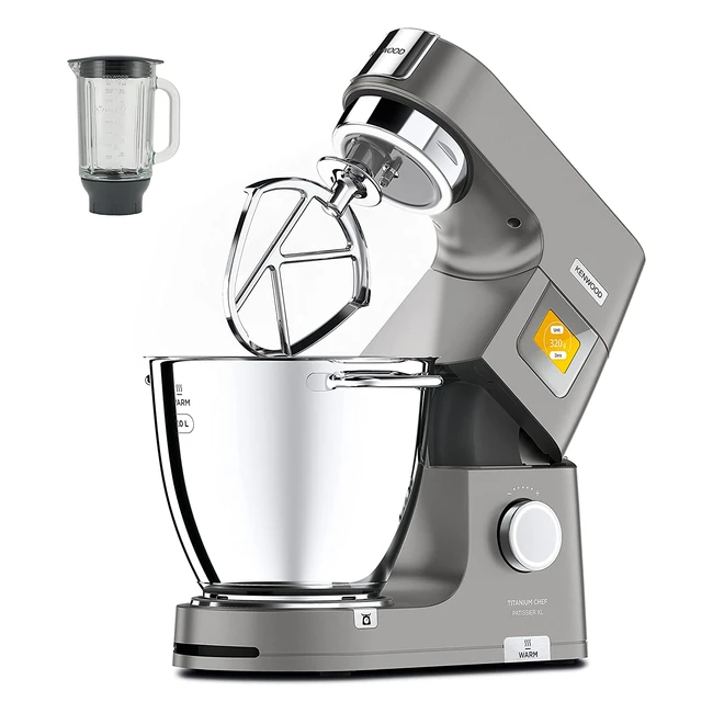 Kenwood Titanium Chef Patissier XL KWL90034SI: 7L Mixing Bowl, 1400 Watt, Integrated Scales, 4-Piece Patisserie Set
