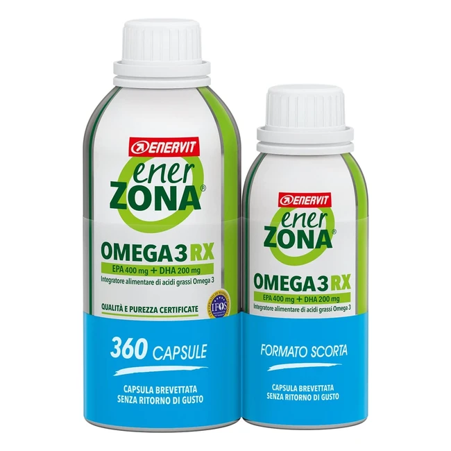 Enervit Enerzona Omega 3 RX - Integratore di Omega3 per cuore vista e cervello 