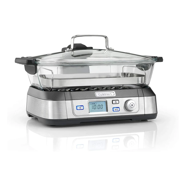Vaporera Multifunción Cuisinart STM1000E - 5L, 1800W, Ajustes Preestablecidos, Función Mantener Caliente, Recalentar y Manual