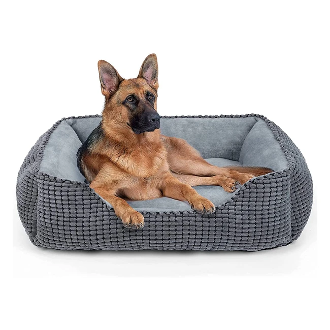 JoeJoy XL Dog Bed - Super Soft Comfy Wool Fleece - Perfect for Large Dogs and Ca